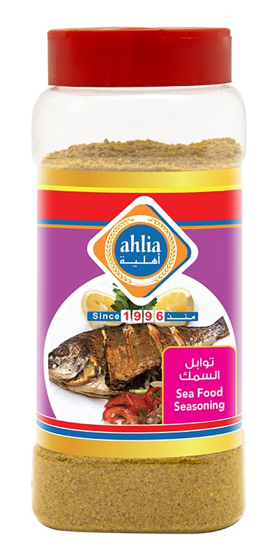 Mediterranean Seafood Seasoning 8.1 oz – Lemon Herb Fish Seasoning for Salmon & Shrimp – Gourmet Mild Seafood Spice Blend – Ahlia