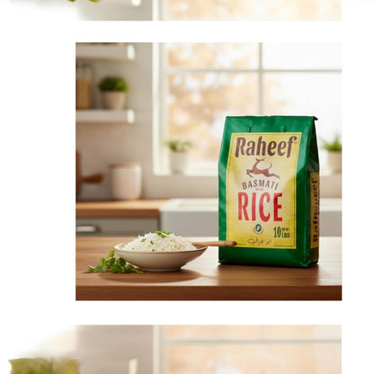 Raheef Extra Long Grain Basmati Rice 10 lb – Premium Aged Sella, Fragrant Aroma, Non-Sticky White Rice