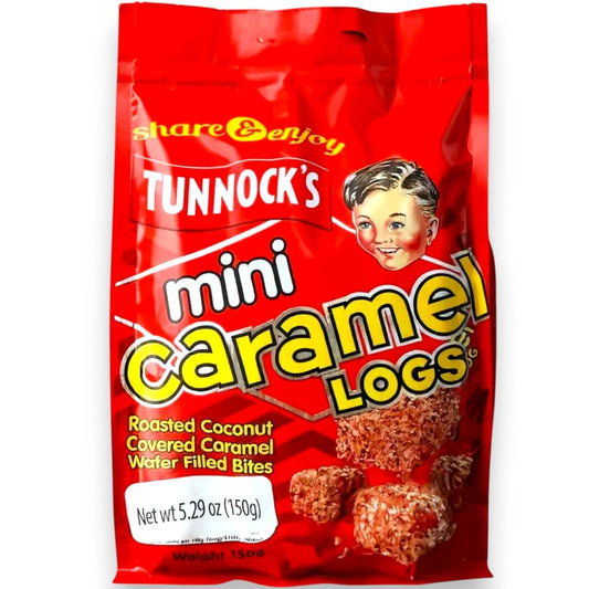 Tunnocks Mini Caramel wafer biscuits logs 5oz (6-Pack)